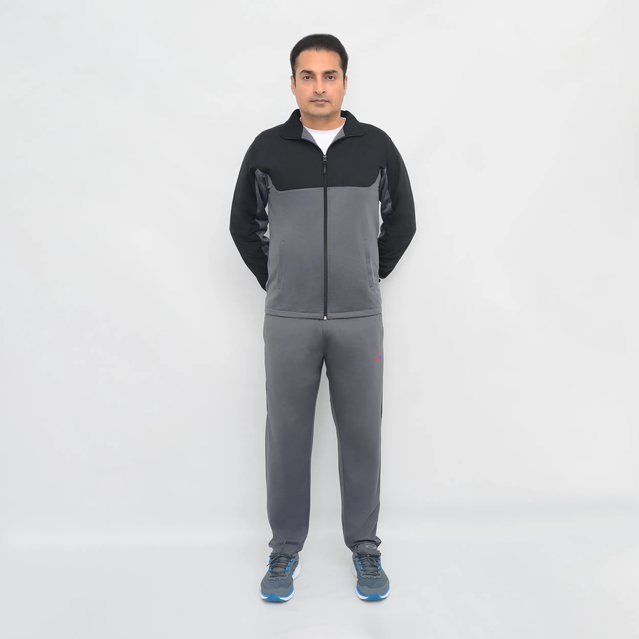 Charcoal Black Motion Tracksuit for Men | AUSMAN winter tracksuit mens pakistan