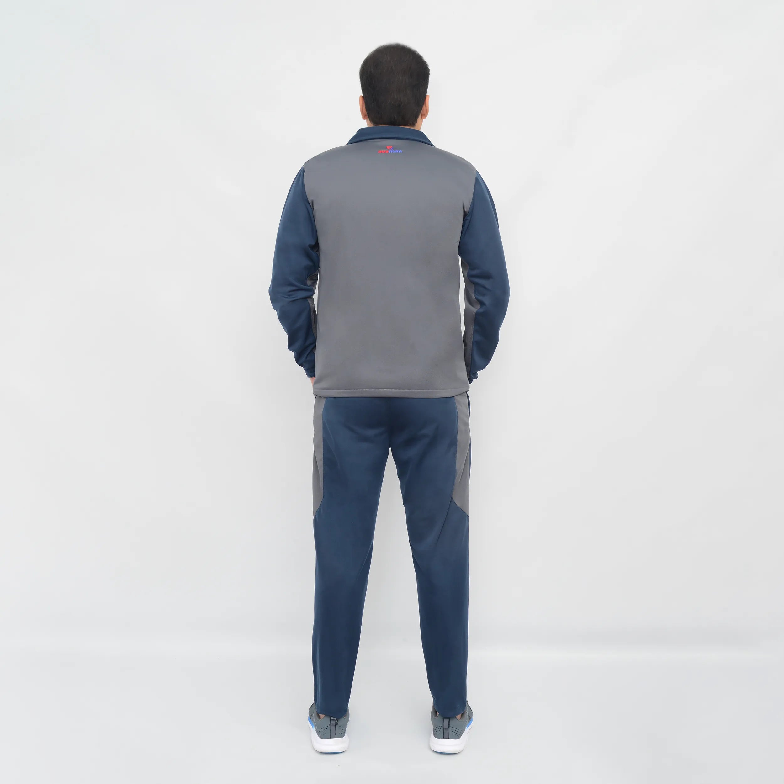 Grey Navy Motion Tracksuit for Men | AUSMAN winter tracksuit online pakistan